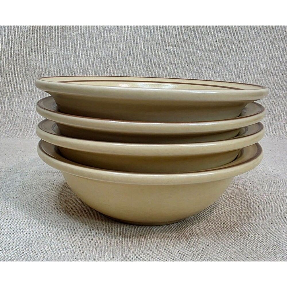 VTG Pfaltzgraff Village Cereal Bowls | Set of 5 | 1980s Mark | USA Stoneware - Picture 2 of 7